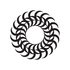 Circle radial motif icon