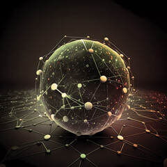 Abstract future internet technology network concept background