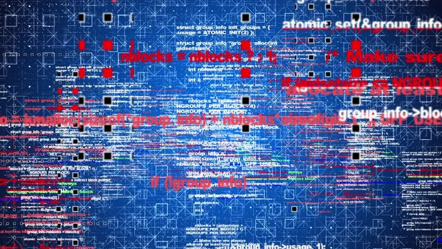 Cloud and edge computing technology concept with cybersecurity data protection system. Three large cloud icons stand out on the right. polygon connection slow motion small icon on dark blue backgrou