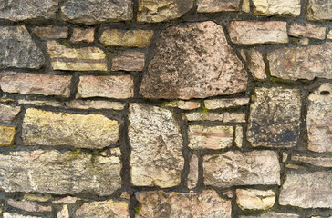 Gray stone wall texture with shades of different colors