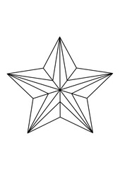 abstrakter stern mit fünf strahlen