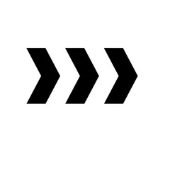 Arrow chevron symbol. Black arrows symbols set.  Warning striped arrow