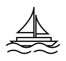 sailboat travel icon