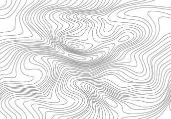 Topography Map with Lines. Vector Seamless Pattern. Abstract Topographic Texture