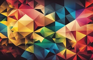 Obraz premium abstract colorful background with geometric pattern, generative ai