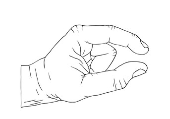 Hand showing small amount gesture.