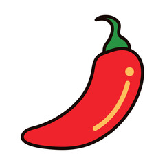 chili icon isolated