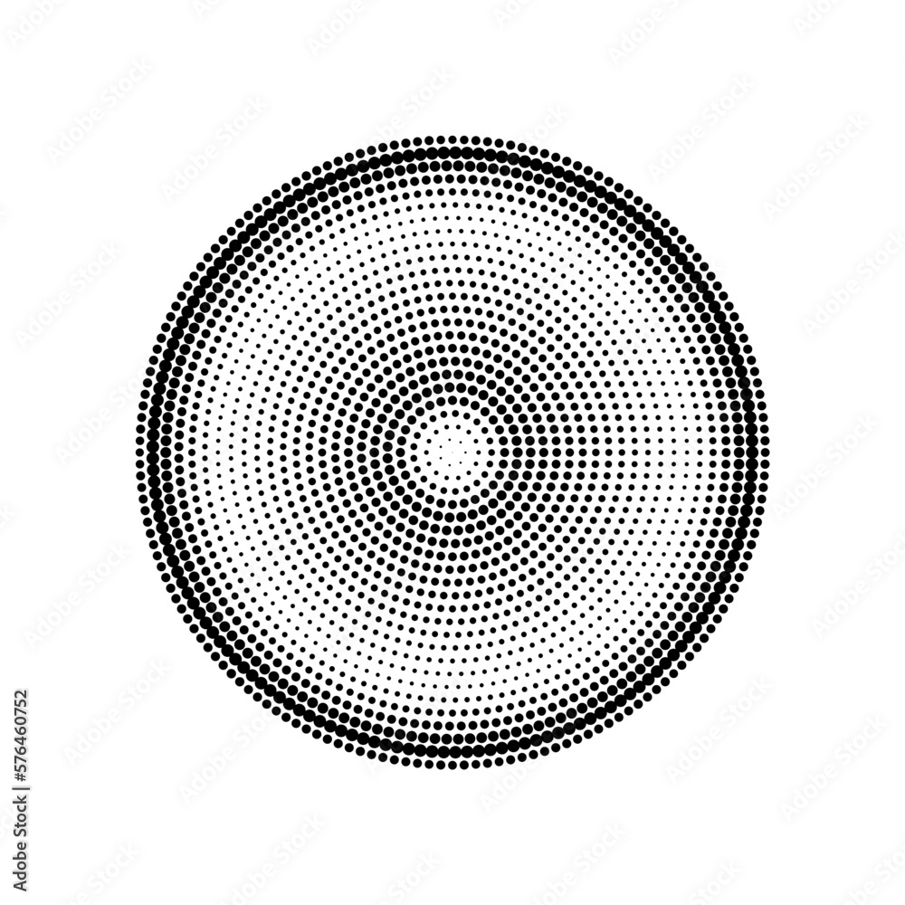 Poster halftone design element, circular halftone dot pattern. specks, vector circle gradient. modern circl