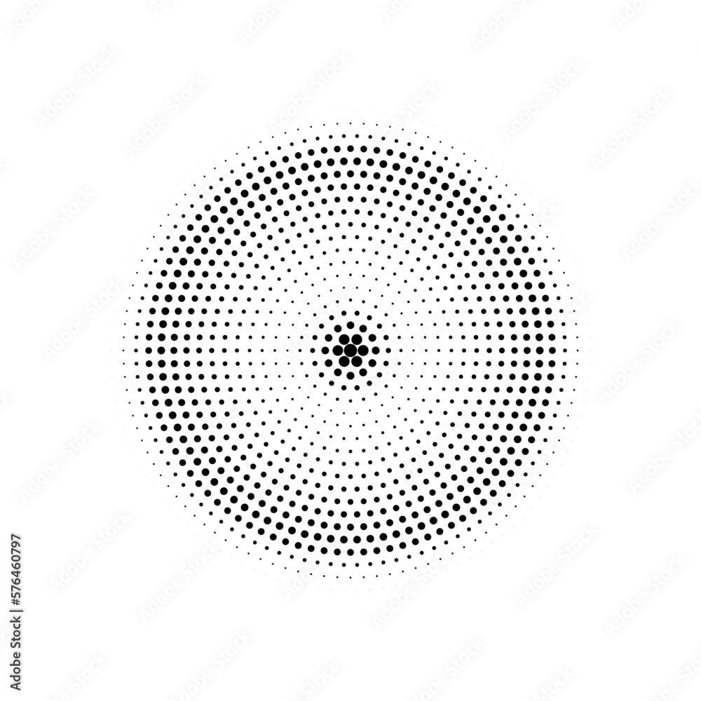 Aufkleber halftone design element, circular halftone dot pattern. specks, vector circle gradient. modern circl