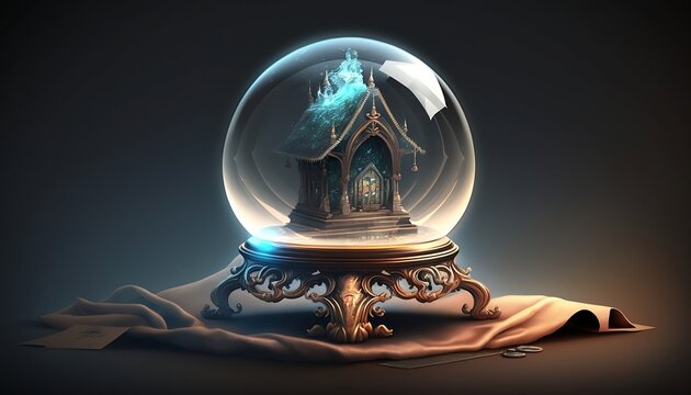 The Soul Of The House Is Leaving Inside A Crystal Ball - Generative AI