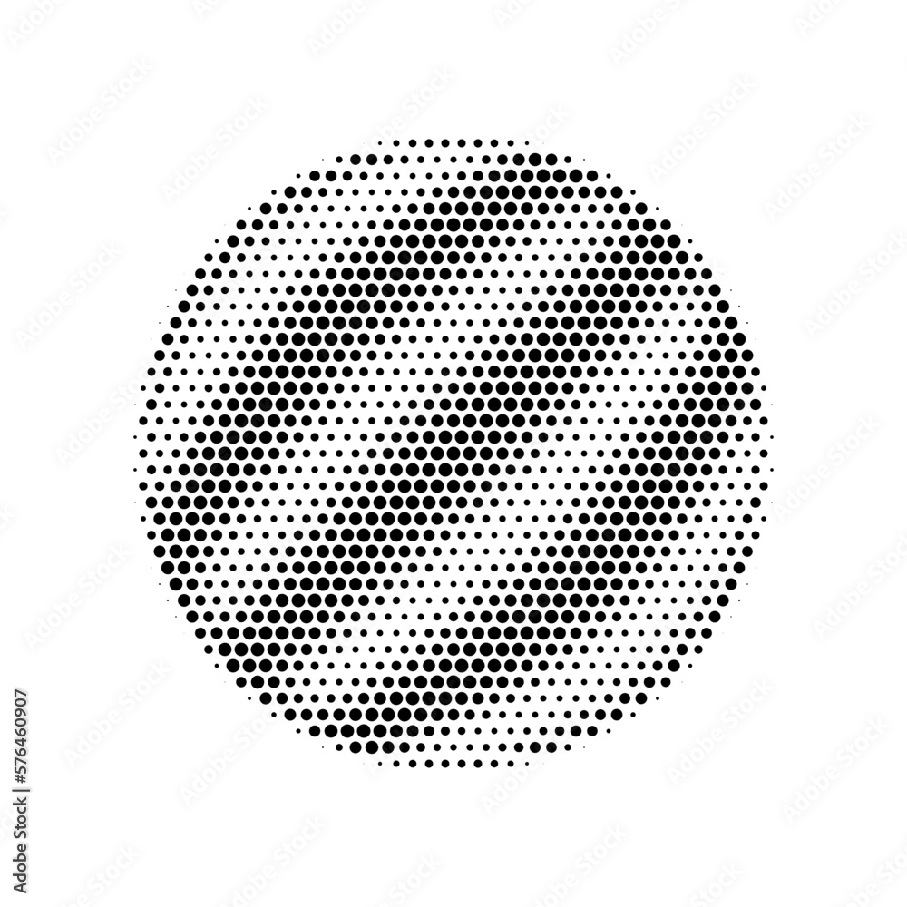 Aufkleber halftone design element, circular halftone dot pattern. specks, vector circle gradient. modern circl