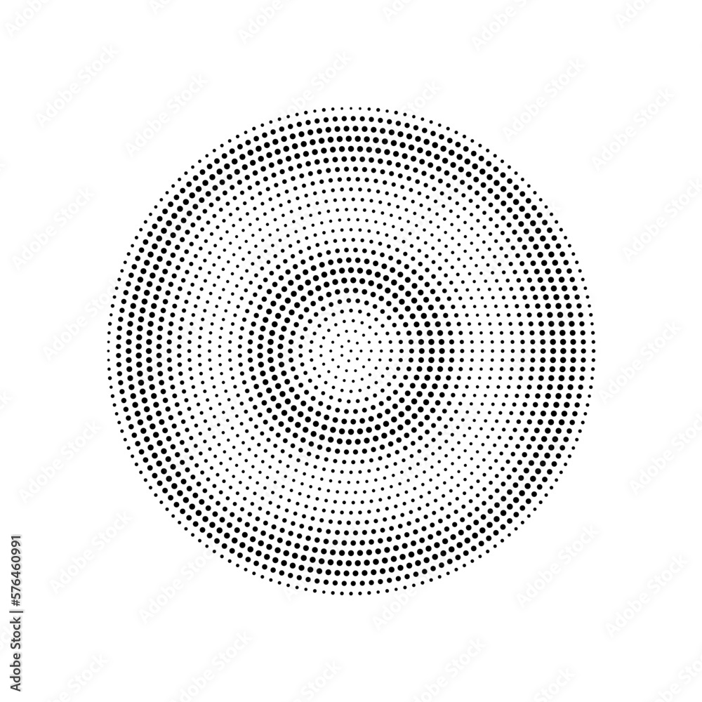 Aufkleber halftone design element, circular halftone dot pattern. specks, vector circle gradient. modern circl