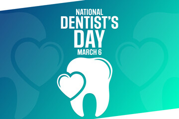 National Dentist’s Day. March 6. Vector illustration. Holiday poster.