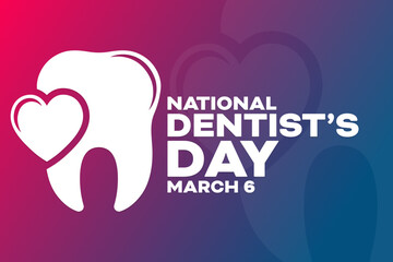 National Dentist’s Day. March 6. Vector illustration. Holiday poster.