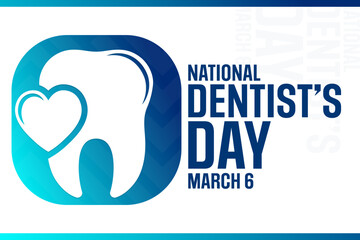National Dentist’s Day. March 6. Vector illustration. Holiday poster.