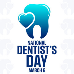 National Dentist’s Day. March 6. Vector illustration. Holiday poster.