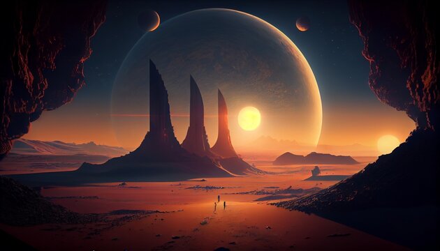 The alien city on a distant planet in Zeta Reticuli System