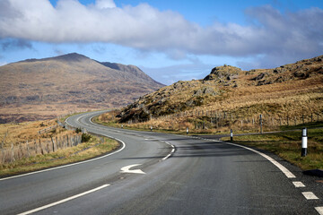 Mountain road in Wales