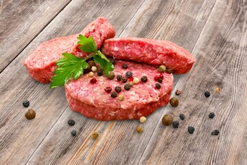 Pork tasty fresh raw Meat on desk