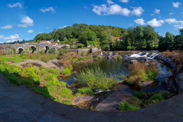 Pontemaceira is a village crossed by the river Tambre, on the Camino de Santiago. Galicia. Spain.