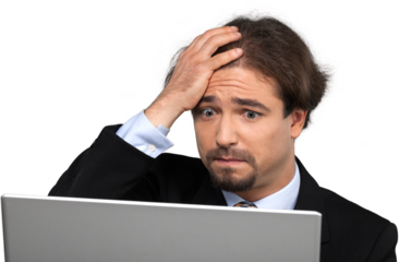 Portrait of a Worried , Desperate Businessman