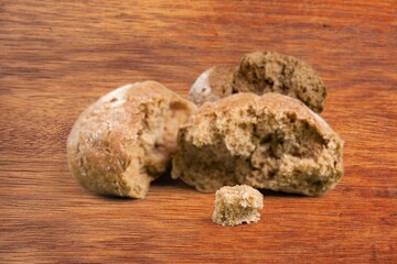 Fresh home baked bread on desk
