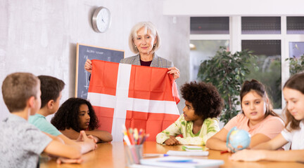 in geography lesson, students study largest country in eastern hemisphere – Denmark