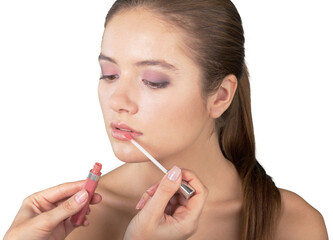 Woman Getting Her Make-Up Done