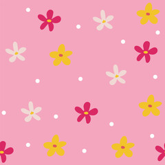 Seamless Pattern. Elements of flowers