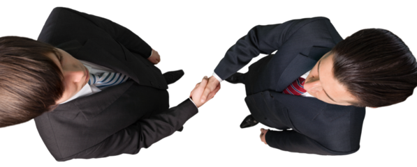 Business people shaking hands