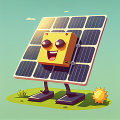 Solar panel created with Generative AI technology