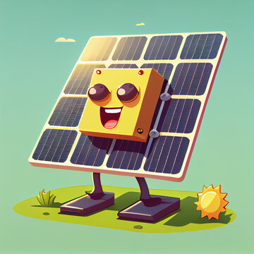 Solar panel created with Generative AI technology