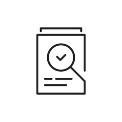 data assessment or compliance thin line icon