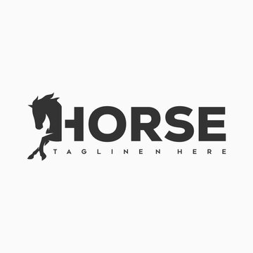 text horse logo typography design inspiration
