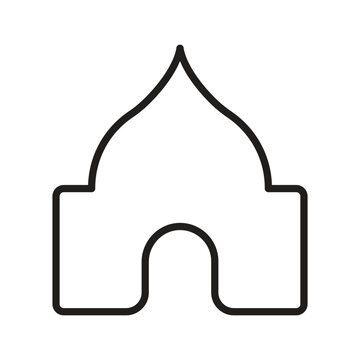 Islamic Icons Line Art Vector, Ramadan Kareem Elements, Eid Mubarak Design Elements, Muslim Prayer, Mosque, 