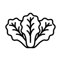 lettuce Icon Logo Design Vector Template Illustration Sign And Symbol Pixels Perfect