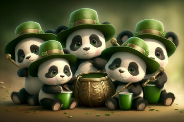 Wee Panda Leprechaun: A Sweet Saint Patrick's Day Greeting
