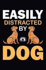 Vector Dog T-shirt Design Template Download.