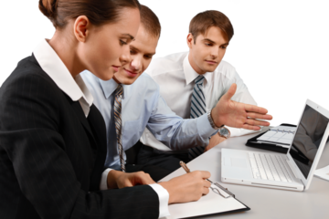 Business People at Work - Isolated