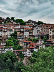 Fototapeta na wymiar Veliko Tarnovo houses on a hill