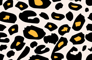 Seamless illustration leopard pattern, leopard texture.