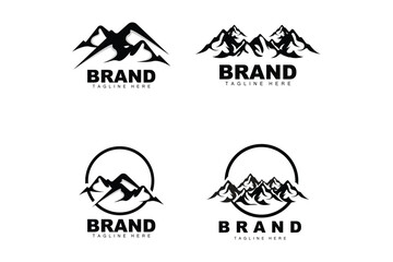 Mountain Logo, Vector Mountain Climbing, Adventure, Design For Climbing, Climbing Equipment, And Brand With Mountain Logo