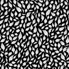 black and white background- leaves- pattern