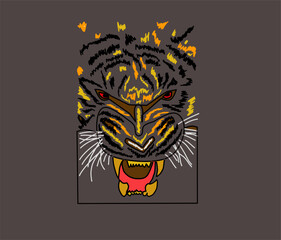 the valor of the tiger with its sharp fangs