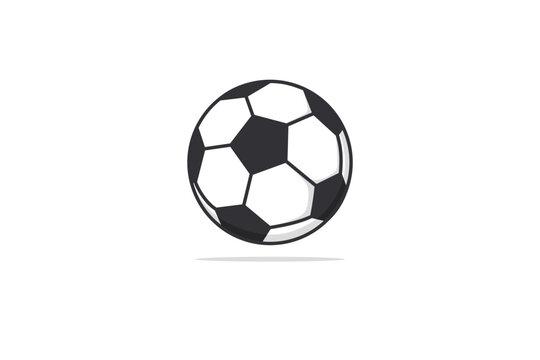 Soccer ball. flat style ball design illustration.