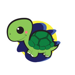 baby turtle vector illustration for baby t-shirt design