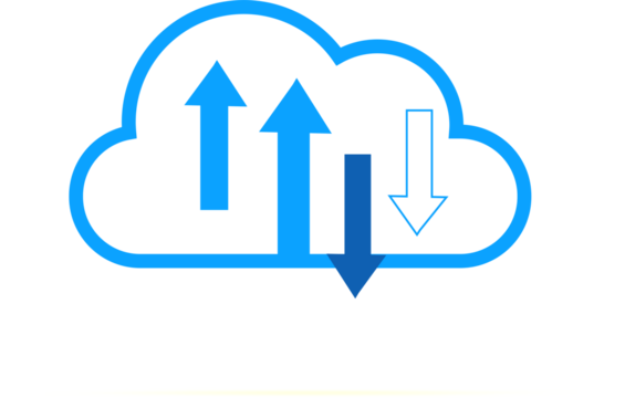Cloud computing network. Cloud technology, Cloud data transfer and online data storage. Digital cloud storage service on png background