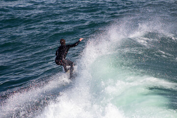 Surfing California Winter Coastline 