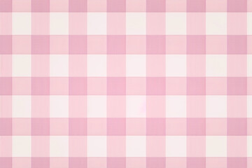 Pink and white pattern squares gingham plaid checker checkered tartan. Wallpaper Aesthetic. Illustration. Generative AI