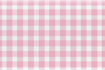 White and pink pastel in pattern squares gingham plaid checker checkered tartan. Wallpaper Aesthetic. Illustration. Generative AI